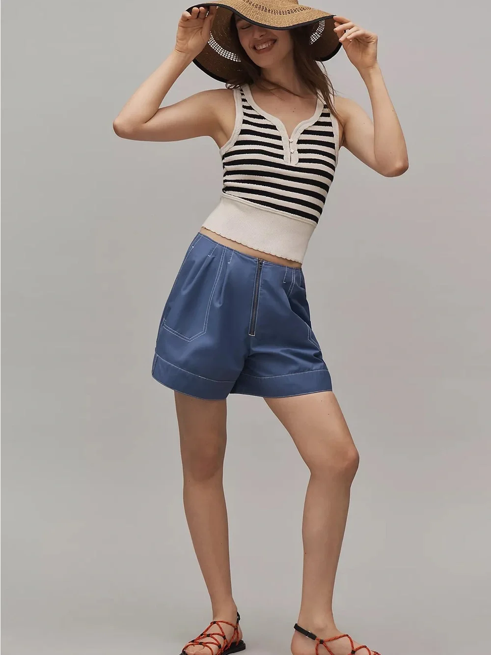 Anthropologie Maeve Textured Crop Tank Size Large - Picture 4 of 8